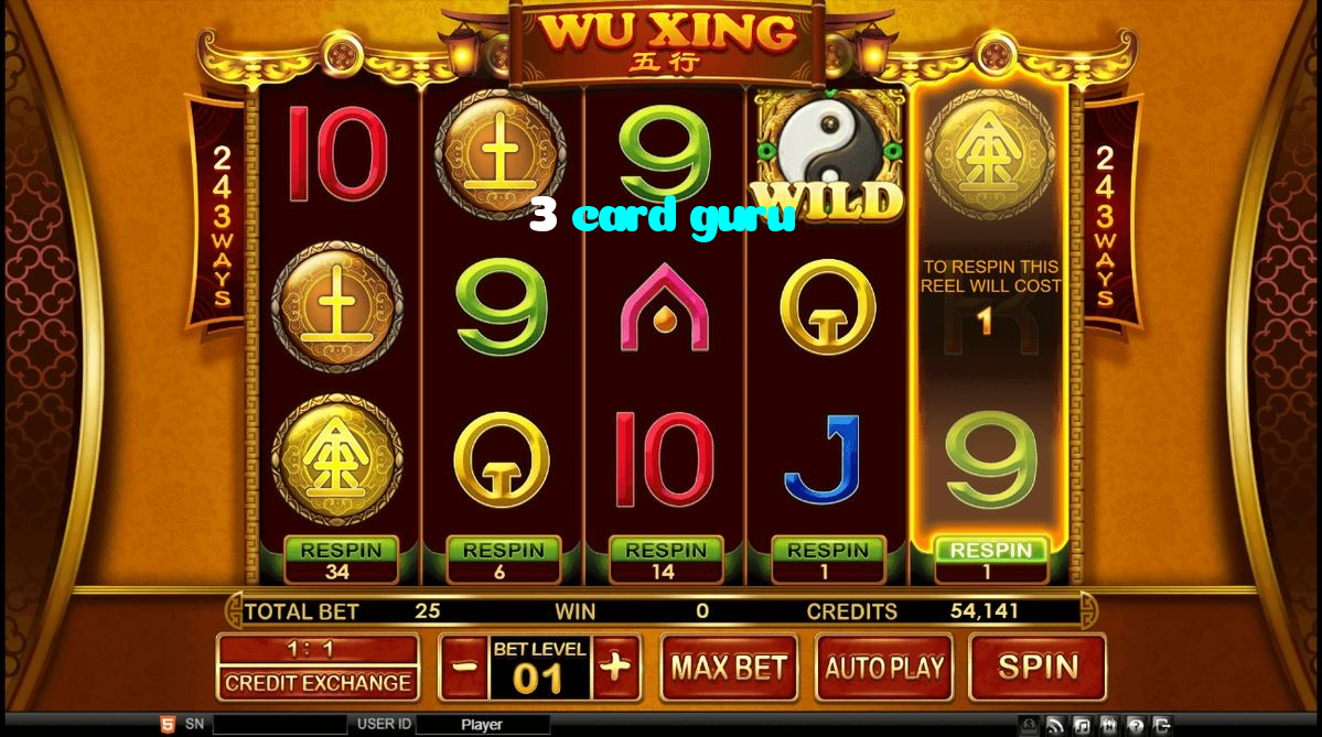 available types of 3 card guru bet including pre-match live express and system bets